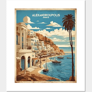 Alexandroupolis Greece Tourism Vintage Travel Poster Posters and Art